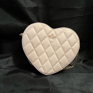 Kate spade pink quilted heart bag